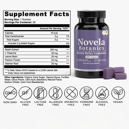 Novela Botanics Reishi Relax Gummies