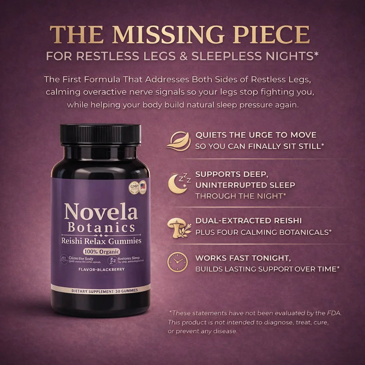 Novela Botanics Reishi Relax Gummies